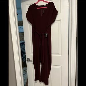 Express burgundy jumpsuit
